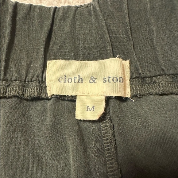 Cloth and Stone Marcell Culotte Pants Tencel Chambray High Rise Pull On Grey - Picture 9 of 15